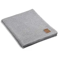 Knit Factory Maxx Plaid - Licht Grijs - 160x130 cm