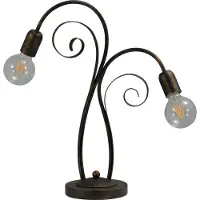 Masterlight Tafellamp Curlie zwart/goud gepatineerd 2lichts