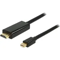 DeLOCK 83699 DisplayPort-kabel HDMI / Mini-displayport Aansluitkabel Mini DisplayPort-stekker, HDMI-A-stekker 2 m Zwart Vergulde steekcontacten, Afgeschermd