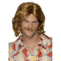 Smiffy Super Trooper Abba pruik en snor