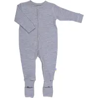 Joha - Kid's 581 Nightsuit 2-In-1 Foot Basic - Overall 60, purper/grijs
