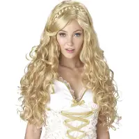 Vegaoo Blonde godin pruik voor vrouwen