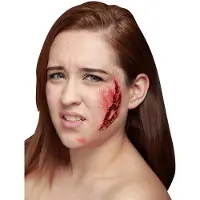 Partychimp applicatieset Flesh Wound latex rood