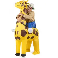 Vegaoo Opblaasbaar giraffe kostuum voor volwassenen