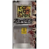 Vegaoo Zombie laboratorium deurdecoratie