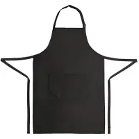 Chef Works Schort Chef Works, halterschort, zwart, lang, met zak, poly/ktn, 87x61cm