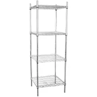 Vogue voorraadrek met 4 schappen 61x61cm