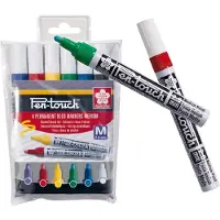 Sakura Permanent marker Pen-Touch medium, doos van 6 (Veelkleurig, 6)