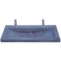 Sanilux Wasblad Trend Stone 100x47x5cm Natuursteen (met 2 kraangaten)