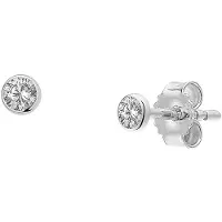 Trendjuwelier huiscollectie 4100029 Witgouden oorbellen met zirkonia