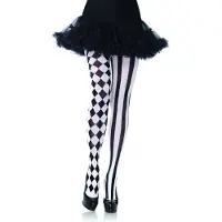Kamasutoys Sexy Panty met Harlekijn print - zwart/wit