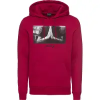Mister tee Sweatshirt 'Pray' grijs / robijnrood