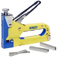 Kinzo Tacker Nietmachine - incl. 1500 Spijkers en Nieten - voor Vloerbedekking en Hout - Traploos Instelbaar