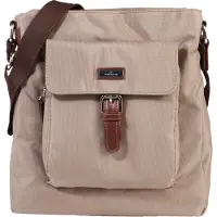 Tom Tailor Schoudertas 'Rina' beige / chocoladebruin
