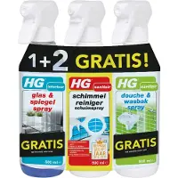 Hg Glas Spiegelspray Schimmel Reiniger Douche En Wasbakspray 3x500ml