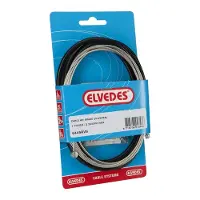 Elvedes Universele remkabelkit 1700mm / 2350mm RVS - zwart (op kaart)
