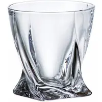 Bohemia Quadro whisky glazen - kristal - 6 stuks