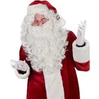 Rubies Luxe kerstman pruik en baard