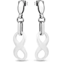 Montebello Oorbellen Rivka – Dames – 316L Staal – Keramiek – Infinity – 40 mm