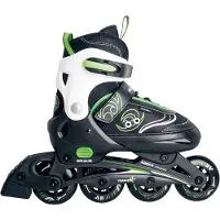 Globber Muuwmi kinder skates, verstelbaar, maat 37-40, ABEC 5, wielen van 72 x 22 mm, GS-gekeurd, groen