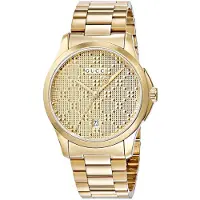 Gucci G-Timeless YA126461 Unisex horloge met geelgouden wijzerplaat