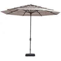 Madison Parasol rond 350 cm grijs PC12P014 online kopen