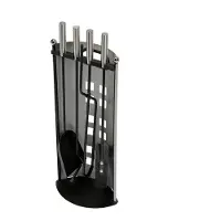Toolland Haardset, 4-delig, zilver/grijs