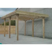 Solid Carport Base S7764 606x506x400cm