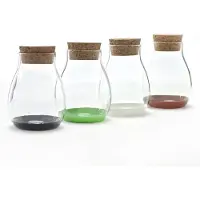 Serax 4 glazen opbergpotje met kurk deksel in diverse kleuren