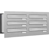 Brulo Inbouw brievenbus 6 adressen (inbouw) (2x3)