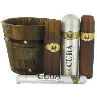 Cuba - Gold Gift Set 100 ml , aftershave Gold 100 ml deodorant 200 ml Gold and Gold 35 ml - 100ML