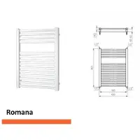Boss & Wessing Handoekradiator romana 805x600 mm zwart grafiet