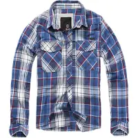 Brandit Overhemd blauw / navy / vuurrood / wit