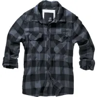 Brandit Overhemd duifblauw / donkergrijs / zwart