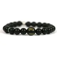 Heaven Eleven - heren armband - Zwart hout - 10mm - buri kraal - 20cm (voor andere maten zie omschrijving)