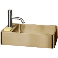 Dekker Fontein Lanesto Vanity 22x40x10 cm RVS Gold (excl kraan incl waste)