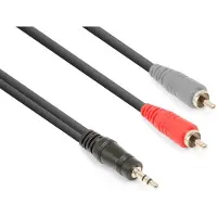 VONYX audiokabel voor verbinding van een telefoon, tablet, pc, laptop op een versterker, actieve speaker, etc. - 1.5 meter