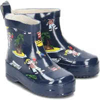 Playshoes Regenlaarzen donkerblauw / bruin / geel / rood
