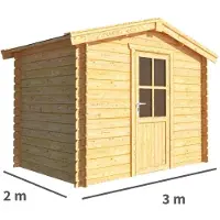 Warentuin Collection Blokhut, tuinhuisje Fenna-Ise 300 cm bij 200 cm diep zadeldak