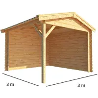 Warentuin Collection Overkapping Fenna-Hafsa 300 cm bij 300 cm diep zadeldak