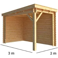 Warentuin Collection Overkapping Els-Lieve 200 cm bij 300 cm diep lessenaarsdak