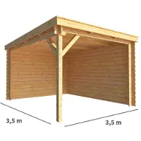 Warentuin Collection Overkapping Els-Lilly 350 cm bij 350 cm diep lessenaarsdak
