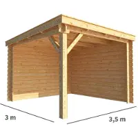 Warentuin Collection Overkapping Els-Juul 350 cm bij 300 cm diep lessenaarsdak