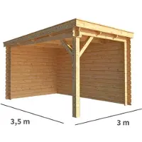 Warentuin Collection Overkapping Els-Mira 300 cm bij 350 cm diep lessenaarsdak