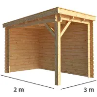 Warentuin Collection Overkapping Els-Valerie 300 cm bij 200 cm diep lessenaarsdak