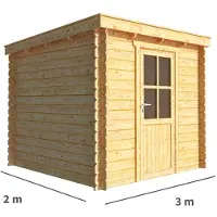 Warentuin Collection Blokhut, tuinhuisje Els-Amelia 300 cm bij 200 cm diep lessenaarsdak