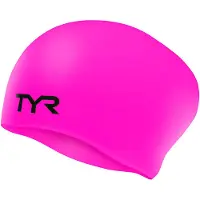 Tyr Wrinkle-Free Long Hair Badmuts, roze 2022 Badmutsen