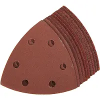 Silverline 90 mm driehoekige klittenband schuurvellen, 10 pk. 4 x 60, 2 x 80, 120, 240 korrelmaten