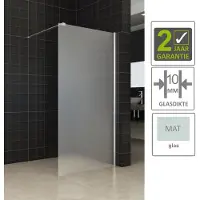 Boss & Wessing BWS Inloopdouche Davos Wit Melkglas 90x200 cm 10 mm NANO Coating