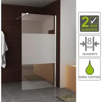 Boss & Wessing BWS Douchewand Reno | Middenband | NANO Coating | 140x200 | 8mm | Inloopdouche
